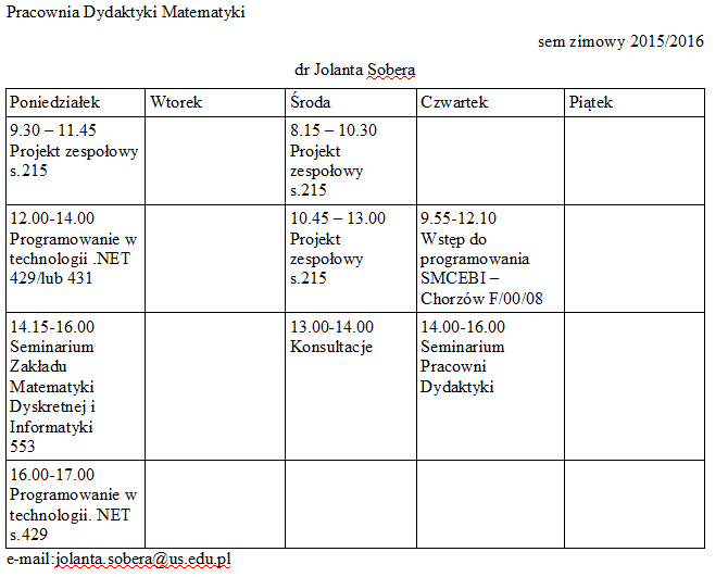 Plan zaj sem. zim 2015/16