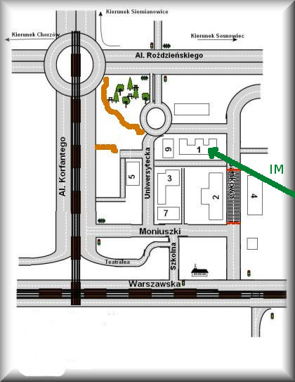 Plan dojazdu do Instytutu Matematyki