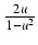 $ {\frac{{2u}}{{1 - u^2}}}$