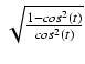 $ \sqrt{{\frac{1 - cos^2(t)}{cos^2(t)}}}$