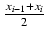 $ {\frac{{x_{i-1} + x_i}}{{2}}}$